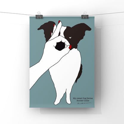 My sweet Dog Series【Border collie】オリジナルアートポスター