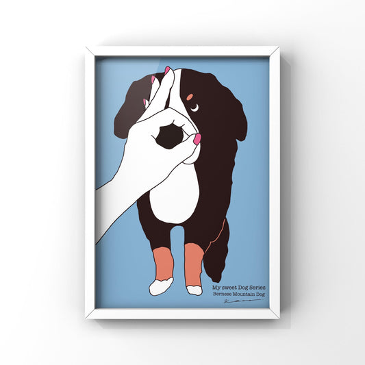 My sweet Dog Series【Bernese Mountain Dog】 オリジナルアートポスター by stoKed.